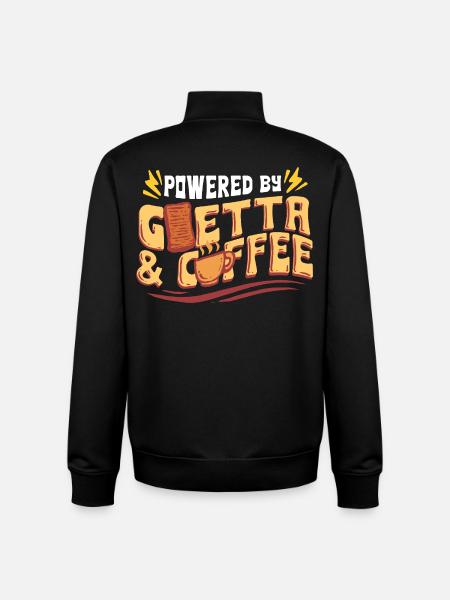 Goetta Sausage Powered By Goetta & Coffee - Unisex Organic Zip Sweatshirt by Stanley/Stella - black