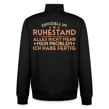 Retraite Adieu Collègue de travail retraité - Sweat zippé unisexe en coton bio Stanley/Stella - noir - Dos - AI Model Male 185 light (185cm)