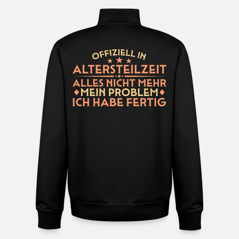 Altersteilzeit Abschied Arbeitskollege Frührente - Unisex Organic Zip Sweatshirt von Stanley/Stella - Schwarz