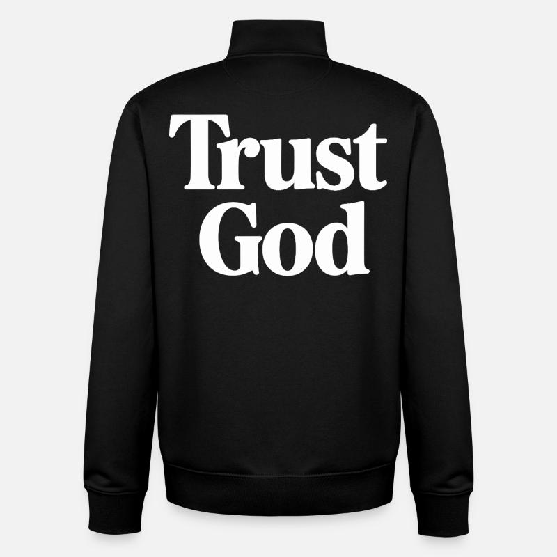 Confiance Dieu Jésus Chrétiens Foi - Sweat zippé unisexe en coton bio Stanley/Stella - noir