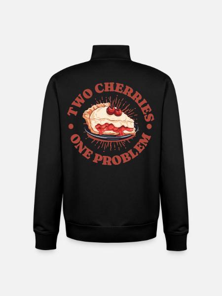 Cherries Cherry Pie Two Cherries Gift - Unisex Organic Zip Sweatshirt by Stanley/Stella - black