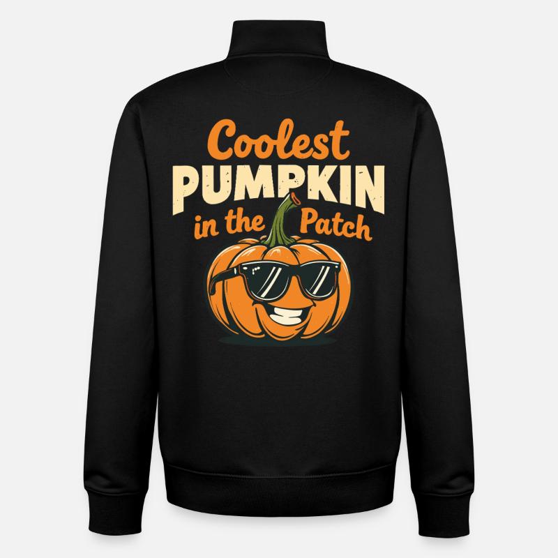 Coolest Pumpkin in the Patch - Unisex Organic Zip Sweatshirt by Stanley/Stella - black