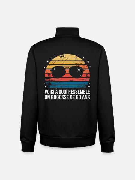 Retro Sun Glasses 60 Years - Unisex Organic Zip Sweatshirt by Stanley/Stella - black