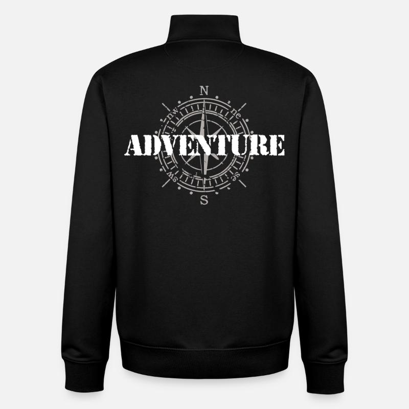 Aventure - Sweat zippé unisexe en coton bio Stanley/Stella - noir