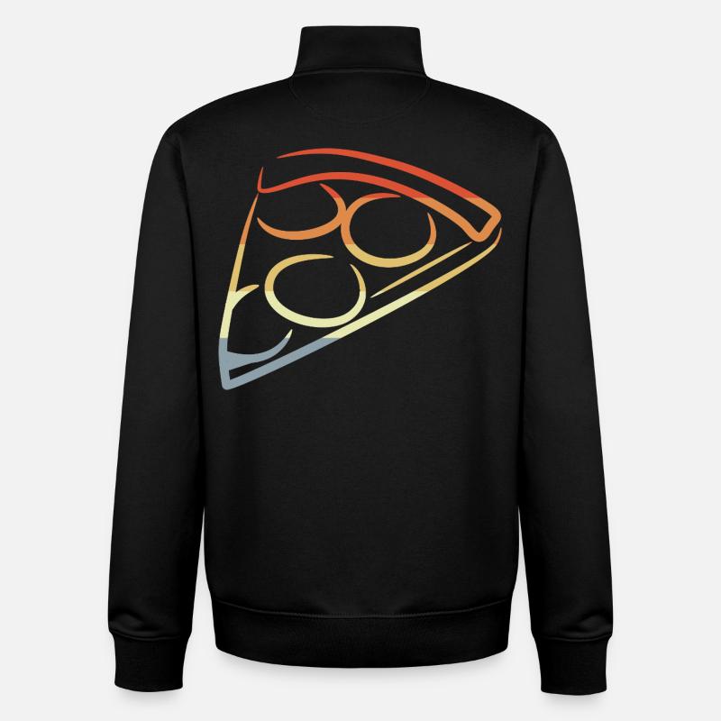 Pizza Retro Look - Unisex Organic Zip Sweatshirt von Stanley/Stella - Schwarz