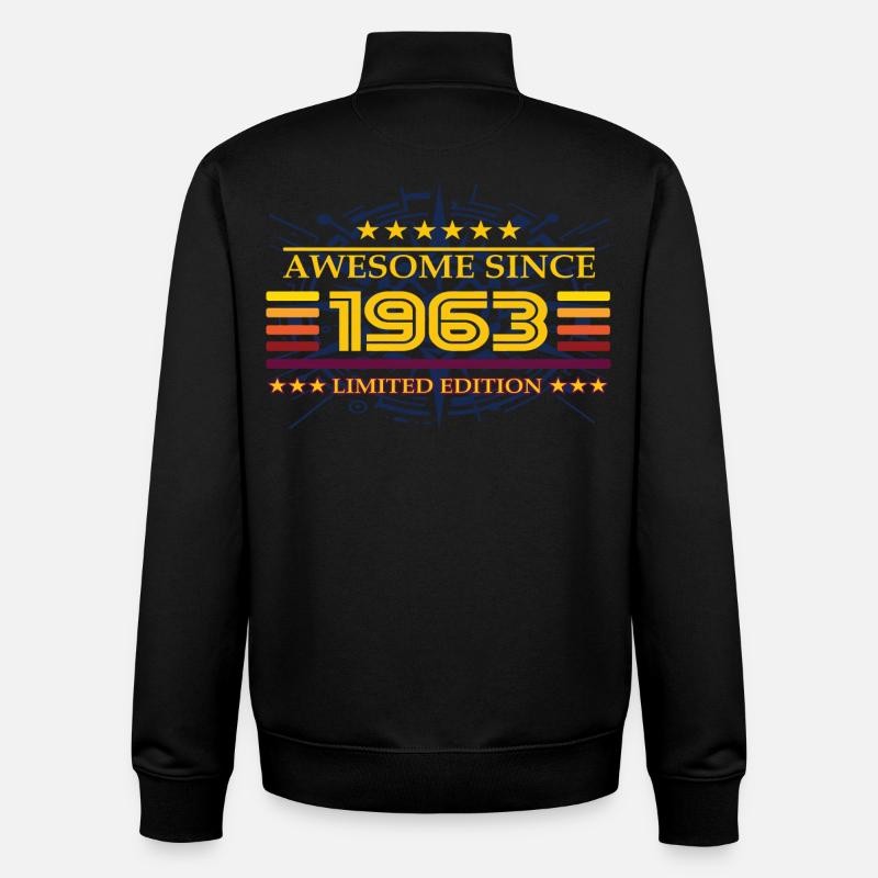Awesome since 1963 Limited Edition - Unisex Organic Zip Sweatshirt von Stanley/Stella - Schwarz