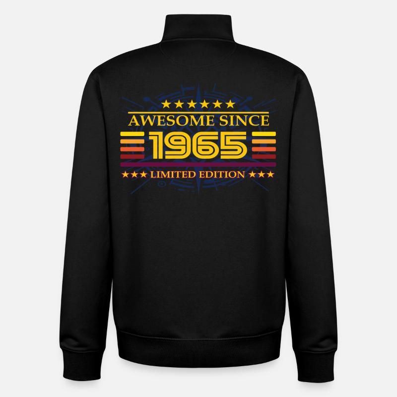 Génial depuis 1965 Édition limitée - Sweat zippé unisexe en coton bio Stanley/Stella - noir