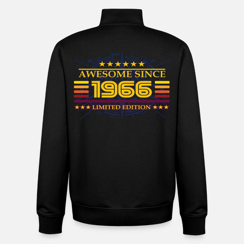 Génial depuis 1966 Édition limitée - Sweat zippé unisexe en coton bio Stanley/Stella - noir
