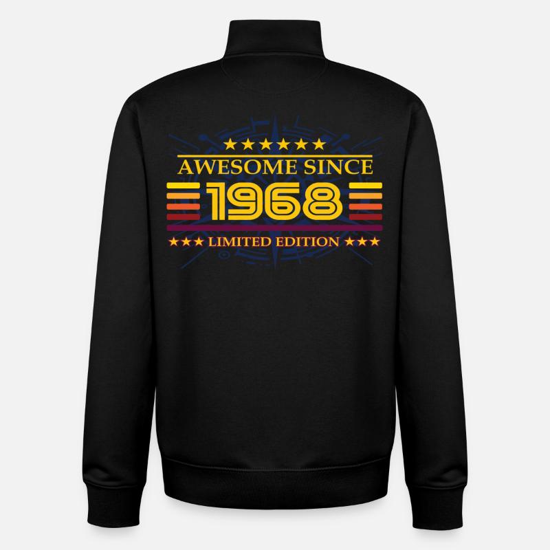 Awesome since 1968 Limited Edition - Unisex Organic Zip Sweatshirt von Stanley/Stella - Schwarz
