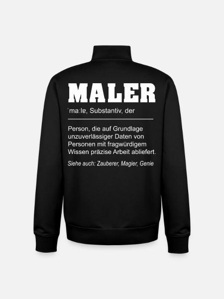 Funny Definition Painter Profession - Unisex Organic Zip Sweatshirt by Stanley/Stella - black