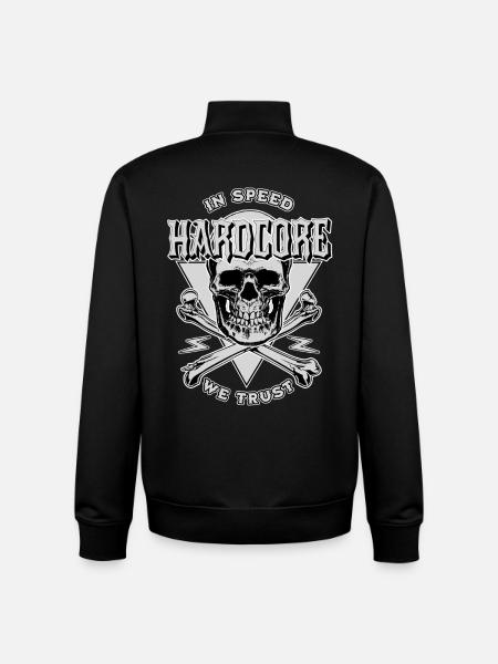 Moto Biker Chopper Custom avec crâne - Sweat zippé unisexe en coton bio Stanley/Stella - noir
