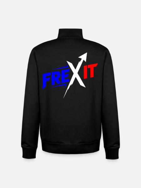 Frexit Blue White Red - Unisex Organic Zip Sweatshirt by Stanley/Stella - black