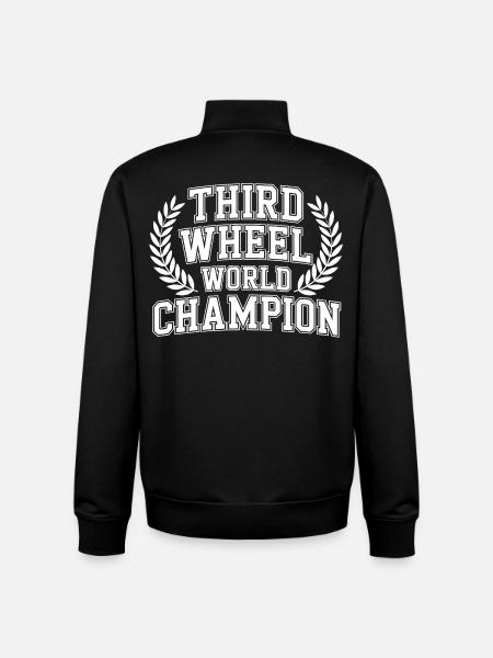 Third Wheel World Champion - Unisex Organic Zip Sweatshirt by Stanley/Stella - black