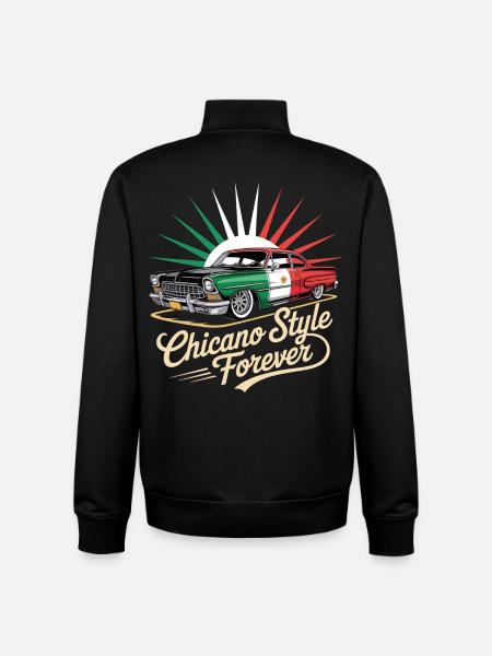 Chicano Forever Mexico Pride - Unisex Organic Zip Sweatshirt by Stanley/Stella - black