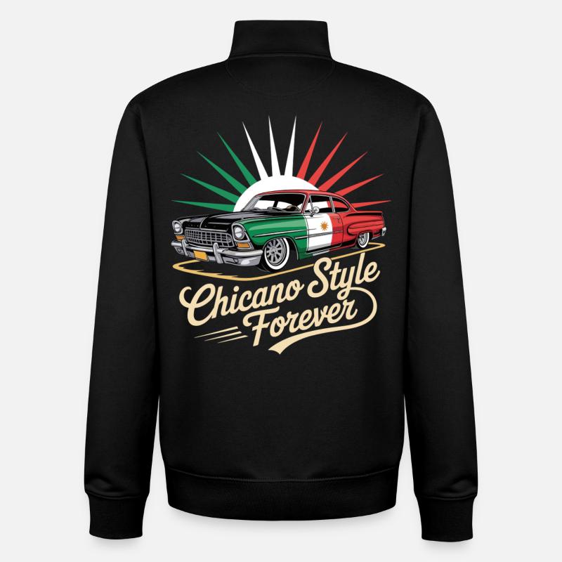 Chicano Forever Mexico Pride - Sweat zippé unisexe en coton bio Stanley/Stella - noir