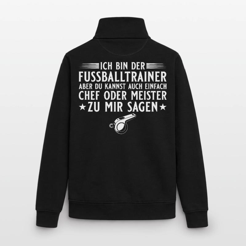 Fußballtrainer Chef oder Meister Unisex Organic Zip Sweatshirt von Stanley/Stella