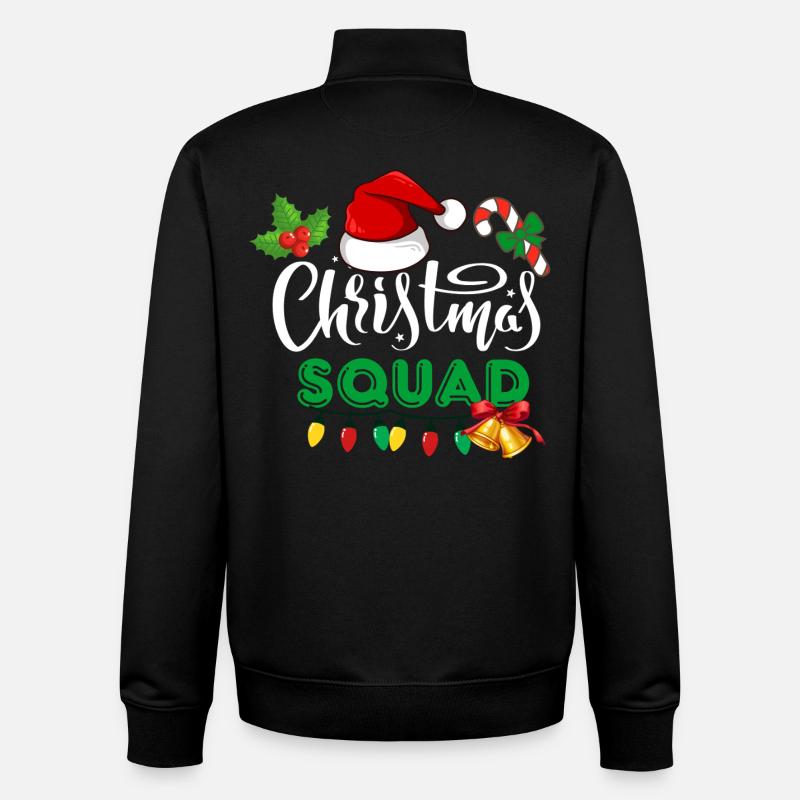Équipe de Noël, Épouser Noël - Sweat zippé unisexe en coton bio Stanley/Stella - noir
