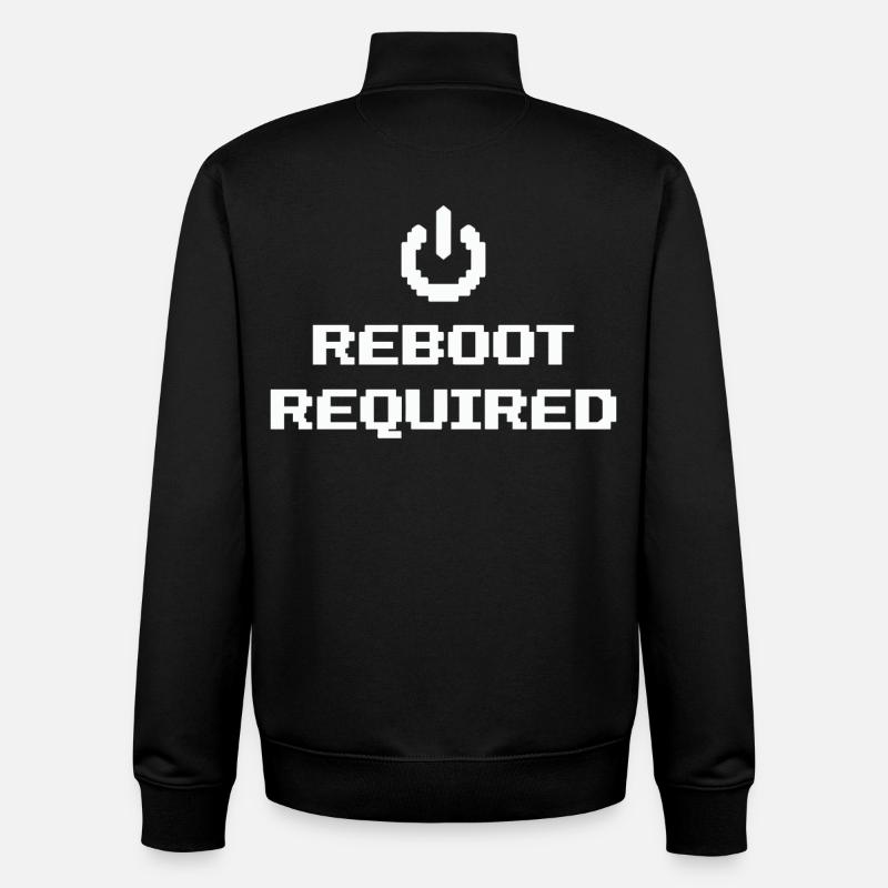 REDÉMARRAGE REQUIS Redémarrage requis - Sweat zippé unisexe en coton bio Stanley/Stella - noir