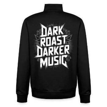 Metal und Kaffee - Unisex Organic Zip Sweatshirt von Stanley/Stella - Schwarz - Hinten - AI Model Male 185 light (185cm)