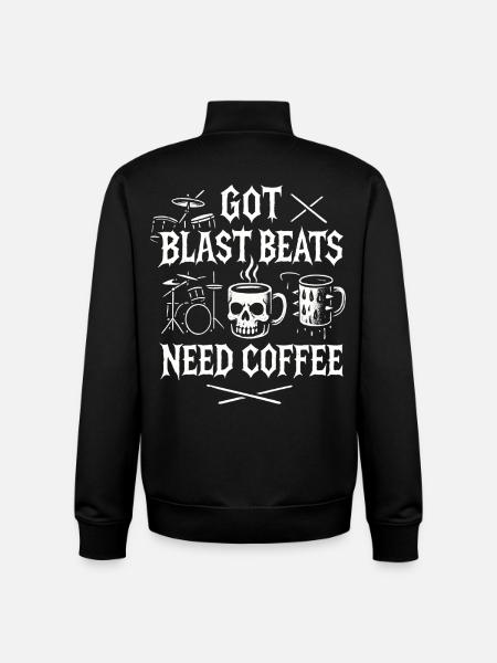 Coffee Metal Producer Skull Mug - Unisex Organic Zip Sweatshirt by Stanley/Stella - black