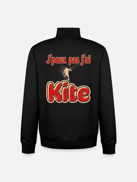 Ich kann nicht kiten - Unisex Organic Zip Sweatshirt von Stanley/Stella - Schwarz