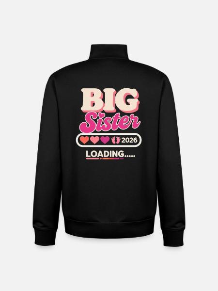 Große Schwester Loading 2026 - Unisex Organic Zip Sweatshirt von Stanley/Stella - Schwarz