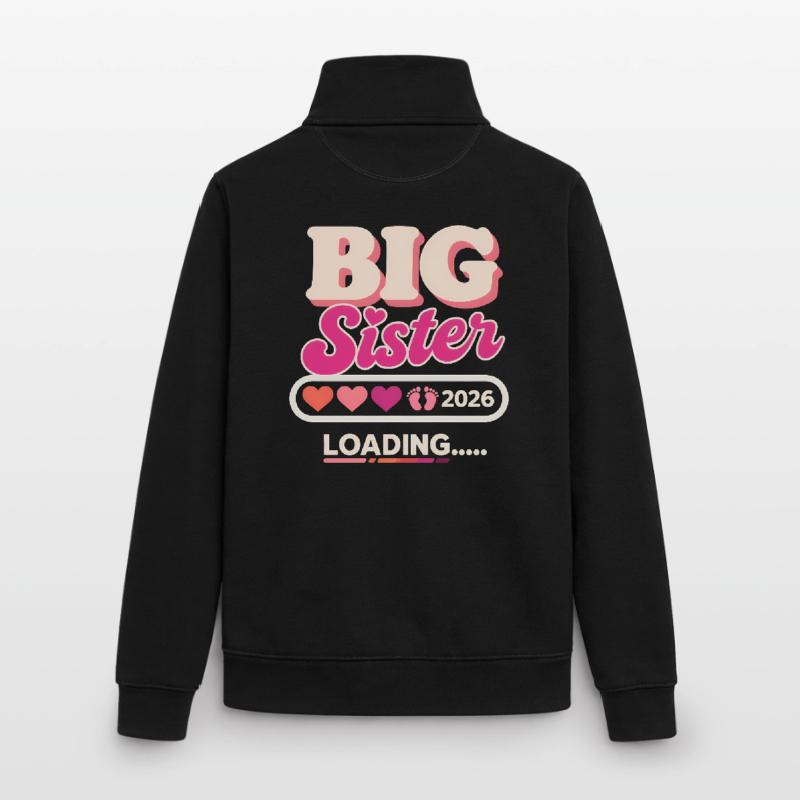 Große Schwester Loading 2026 Unisex Organic Zip Sweatshirt von Stanley/Stella
