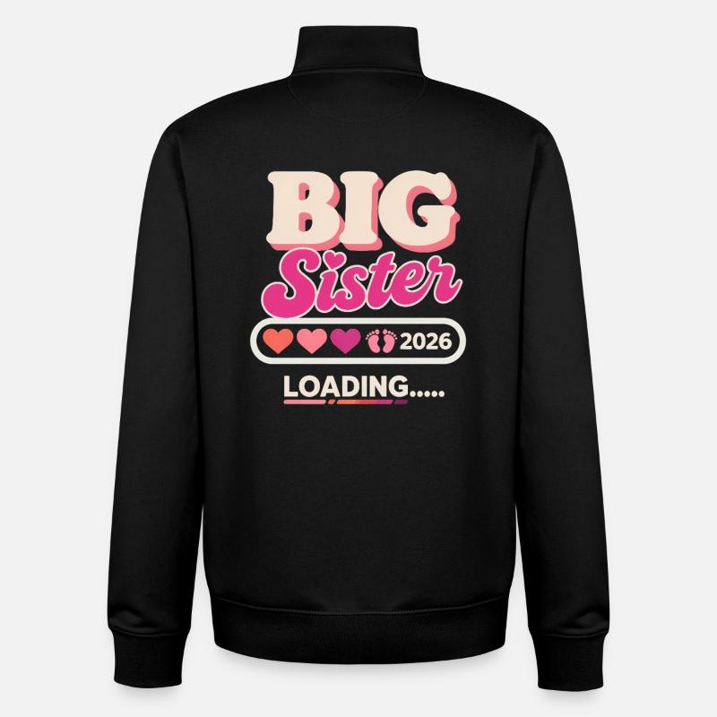 Big Sister Loading 2026 - Unisex Organic Zip Sweatshirt by Stanley/Stella - black