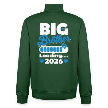 Big Brother Loading 2026 - Unisex Organic Zip Sweatshirt by Stanley/Stella - bottle green - Back - AI Model Male 185 dark (185cm)