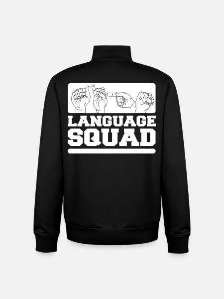 ASL Sign Language Interpreter - Unisex Organic Zip Sweatshirt by Stanley/Stella - black