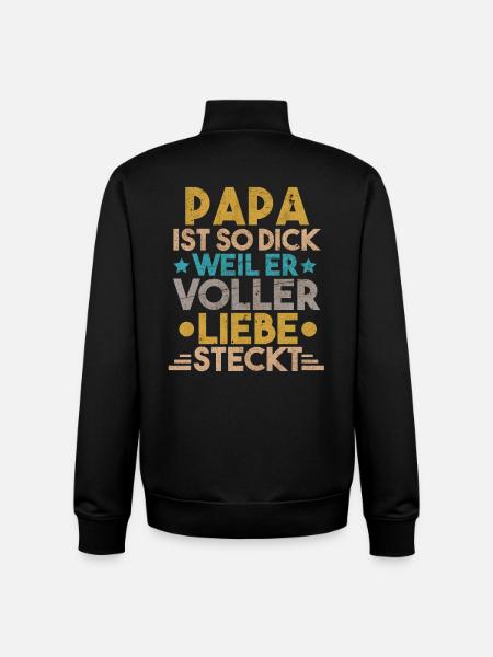 Papa - Unisex Organic Zip Sweatshirt von Stanley/Stella - Schwarz