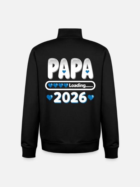 2026 Papa Loading – Father-to-be Gift - Unisex Organic Zip Sweatshirt by Stanley/Stella - black