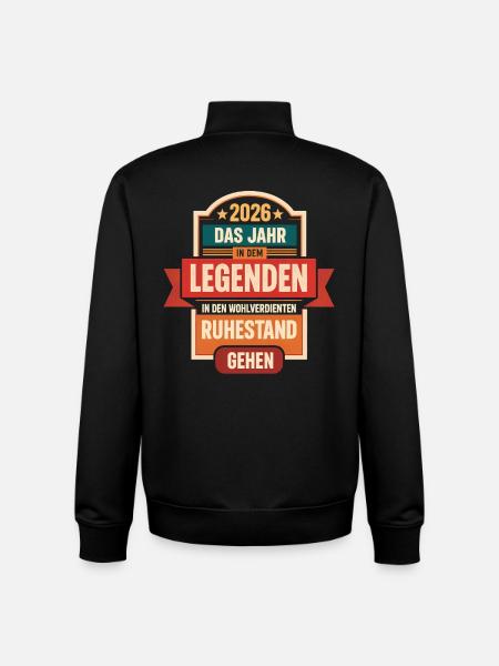 2026 Legend Retirement – Retiree Gift - Unisex Organic Zip Sweatshirt by Stanley/Stella - black