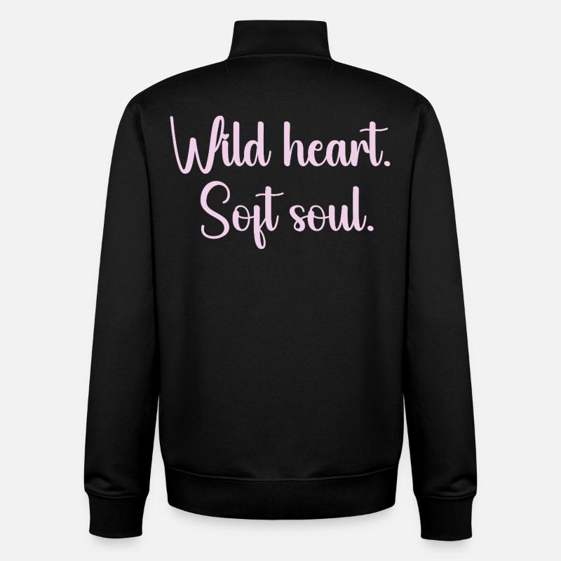 Cœur Sauvage Âme Douce - Sweat zippé unisexe en coton bio Stanley/Stella - noir