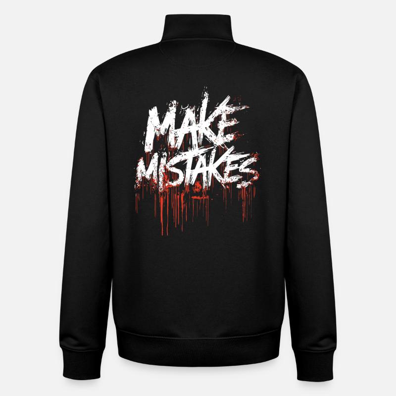 Mache Fehler - Unisex Organic Zip Sweatshirt von Stanley/Stella - Schwarz