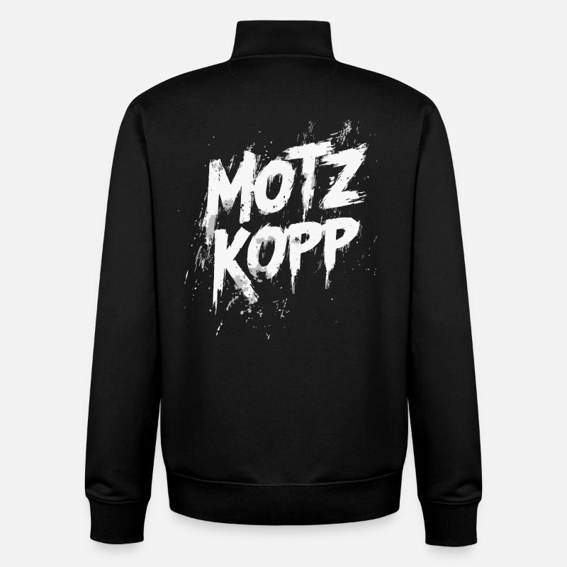 Motzkopp - Sweat zippé unisexe en coton bio Stanley/Stella - noir