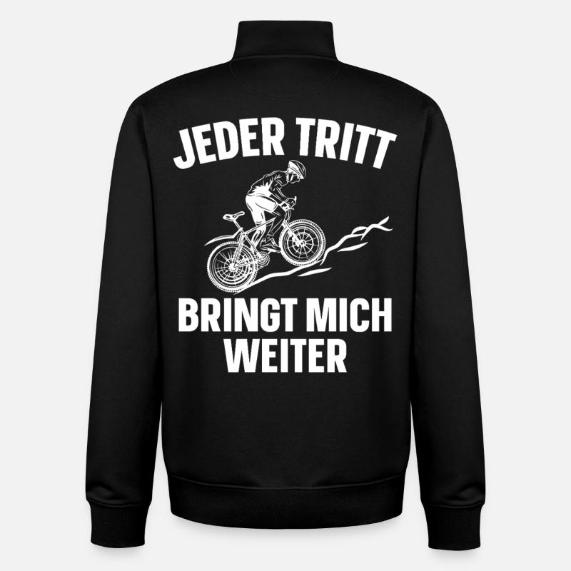 Jeder Tritt Bringt Mich Weiter - Unisex Organic Zip Sweatshirt von Stanley/Stella - Schwarz