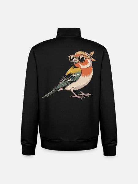 Finches - Unisex Organic Zip Sweatshirt by Stanley/Stella - black