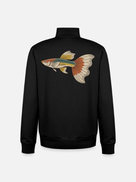 Bunter Tropenfisch Sailfin - Unisex Organic Zip Sweatshirt von Stanley/Stella - Schwarz