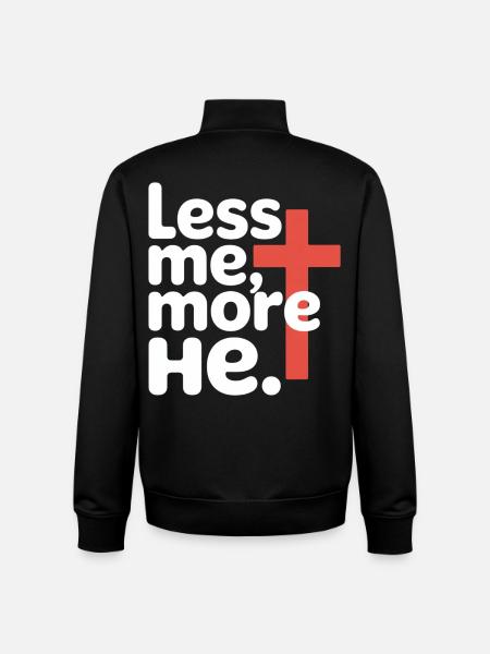 Moins moi plus Il Foi chrétienne - Sweat zippé unisexe en coton bio Stanley/Stella - noir