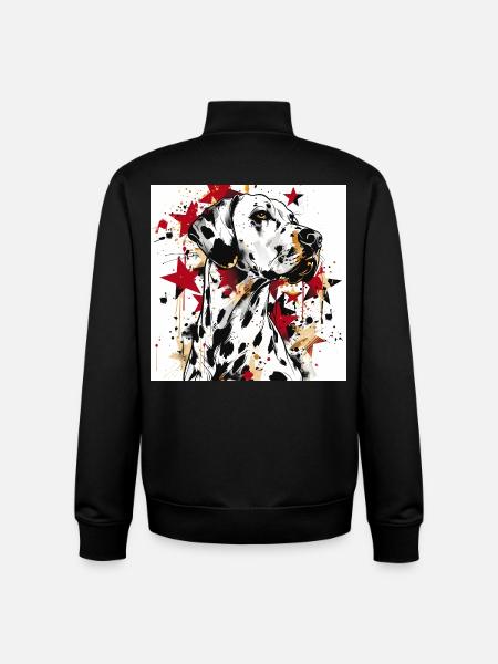 Dalmatiner Sternensplatter - Unisex Organic Zip Sweatshirt von Stanley/Stella - Schwarz