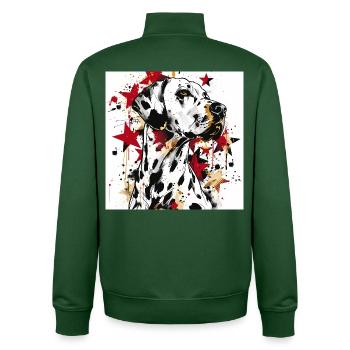 Dalmatiner Sternensplatter - Unisex Organic Zip Sweatshirt von Stanley/Stella - Flaschengrün - Hinten - AI Model Male 185 dark (185cm)