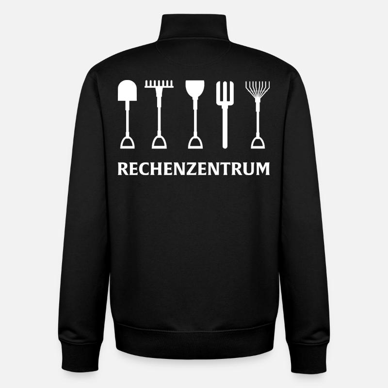 Rechenzentrum Gartenarbeit  - Unisex Organic Zip Sweatshirt von Stanley/Stella - Schwarz