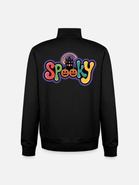 Spooky Halloween Pumpkin Joy - Unisex Organic Zip Sweatshirt by Stanley/Stella - black