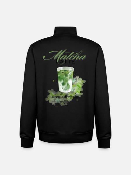 Matcha Latte Happiness Iced Matcha - Unisex Organic Zip Sweatshirt by Stanley/Stella - black