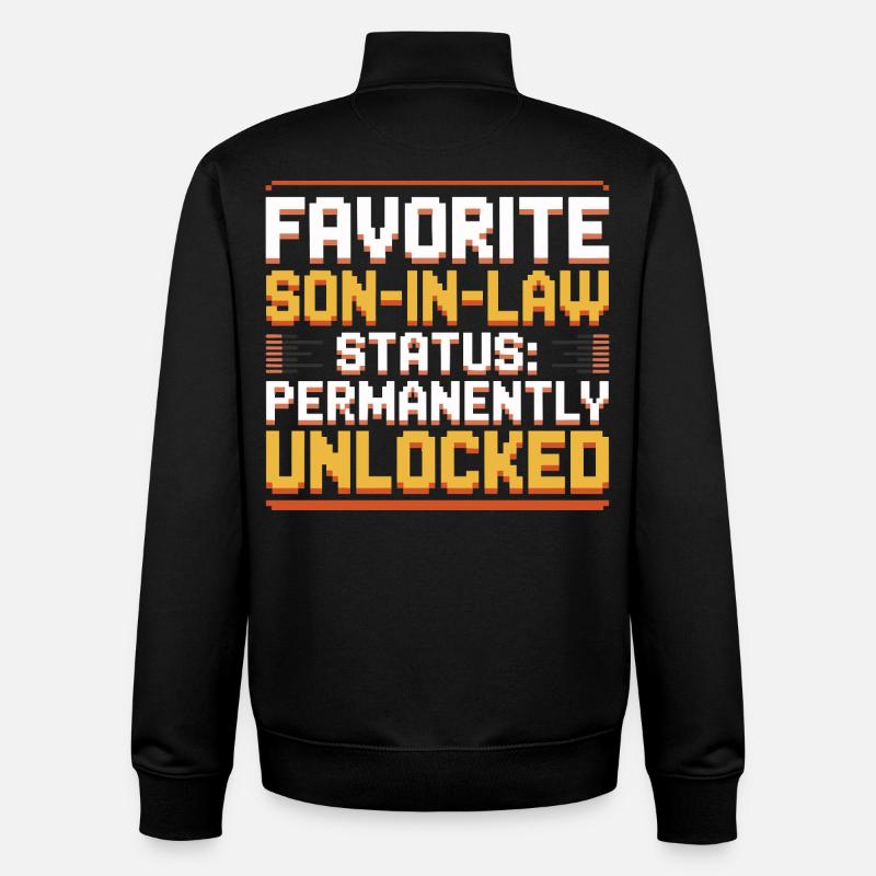 Schwiegermutter Retro Lustiger Schwiegervater - Unisex Organic Zip Sweatshirt von Stanley/Stella - Schwarz