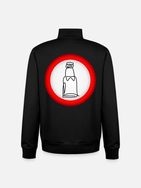 BAN BEER BOTTLE - Unisex Organic Zip Sweatshirt by Stanley/Stella - black
