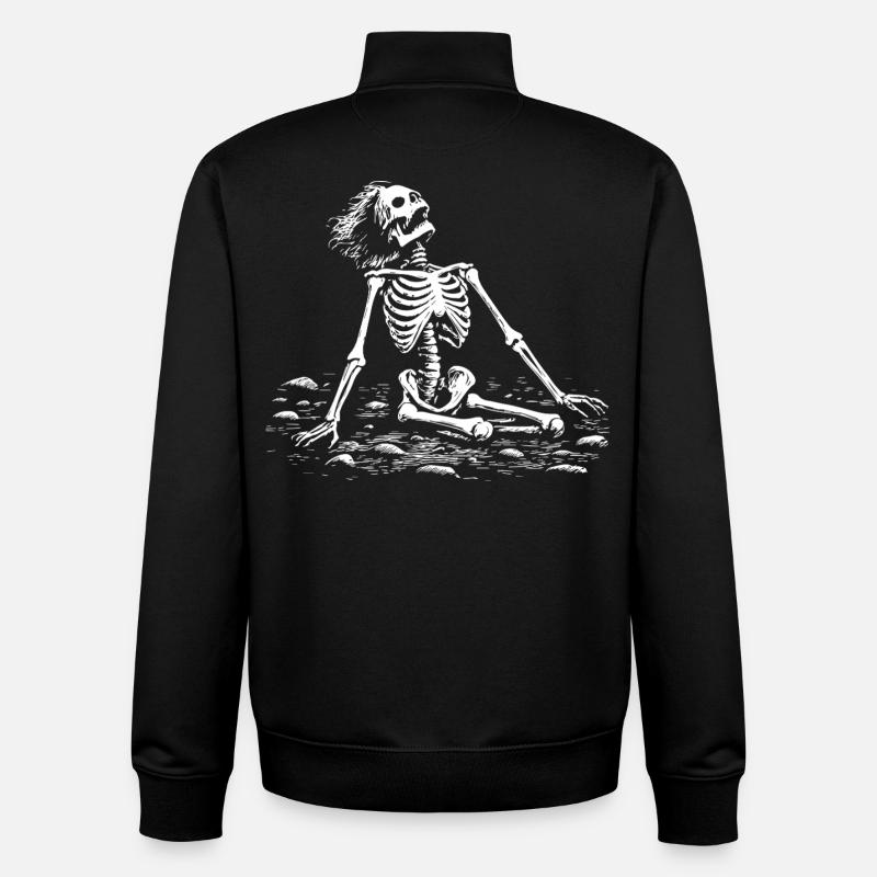 Skelett Kunst Dunkel Gothic Design Mystisch - Unisex Organic Zip Sweatshirt von Stanley/Stella - Schwarz