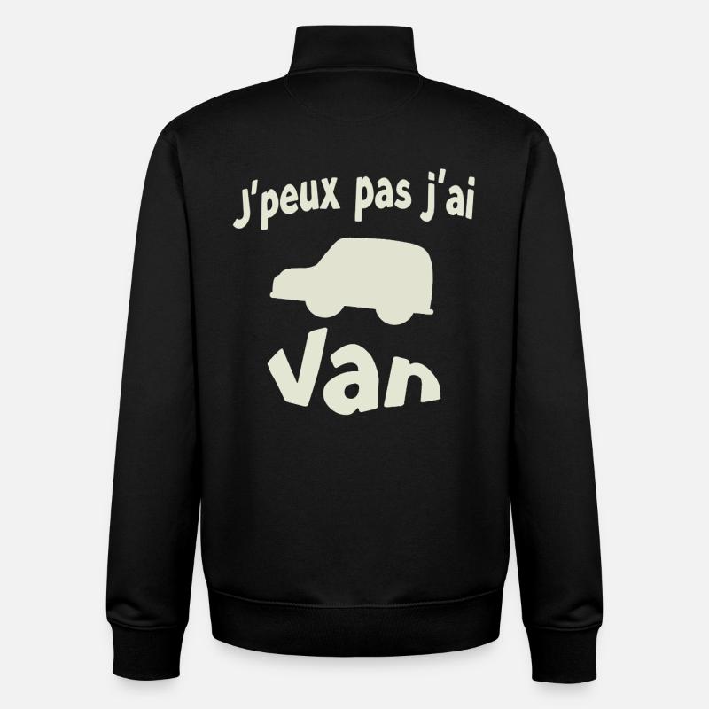 I can't I have Van - Unisex Organic Zip Sweatshirt by Stanley/Stella - black