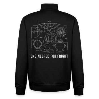 Lustiger Ingenieur Halloween T-Shirt - Unisex Organic Zip Sweatshirt von Stanley/Stella - Schwarz - Hinten - AI Model Male 185 light (185cm)